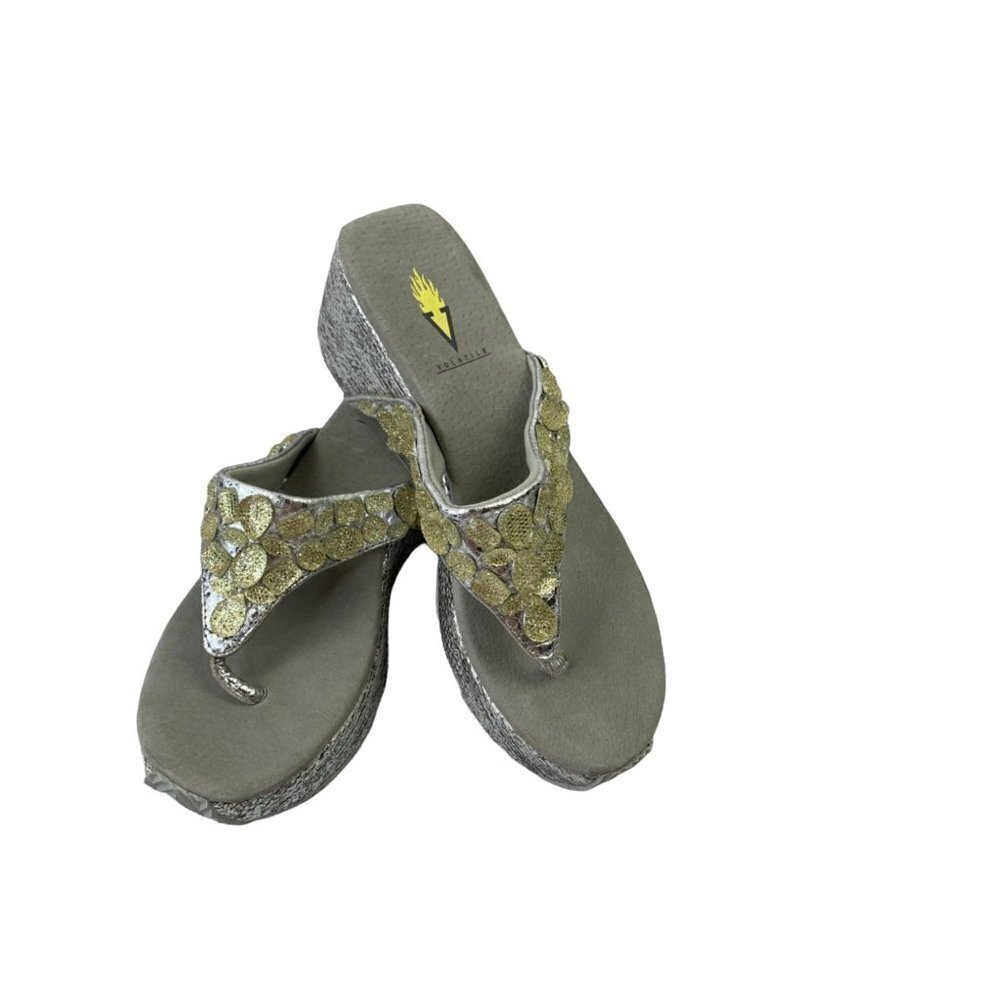 Volatile Women's Silver Wedge Sandals